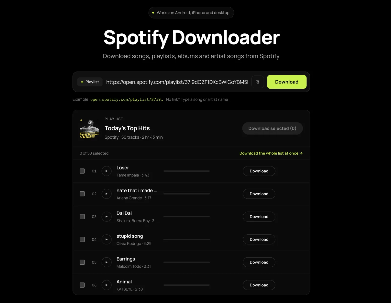 spotmp3 screenshot 1