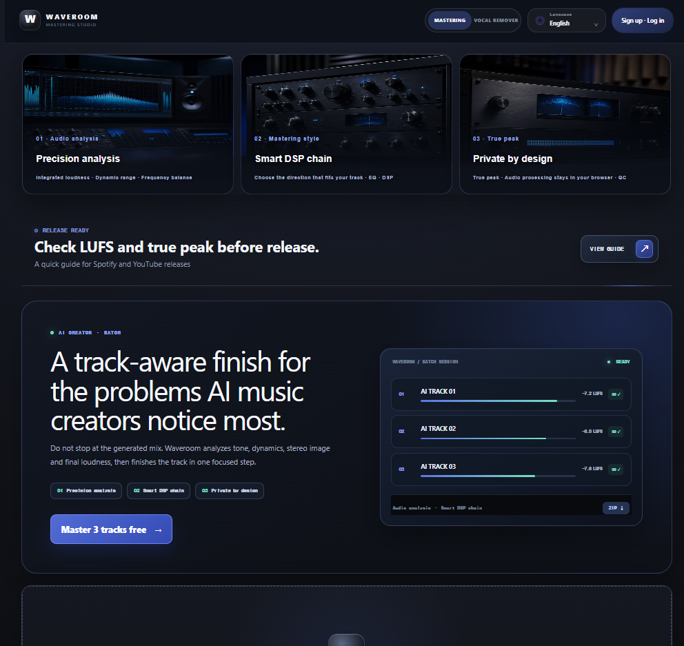 Waveroom Mastering screenshot 1